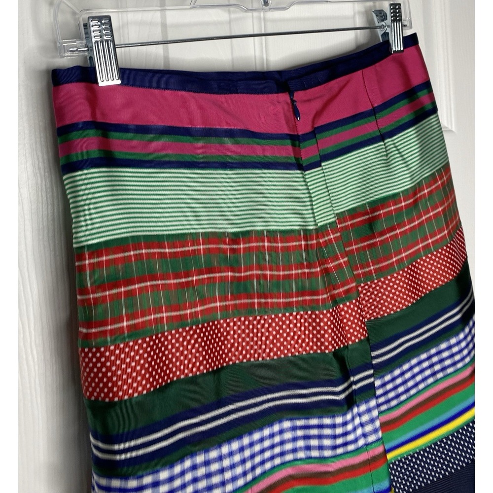 J. McLaughlin Women's Grosgrain Ribbon Striped Pencil Skirt Multicolor Size 6 - Picture 8 of 10